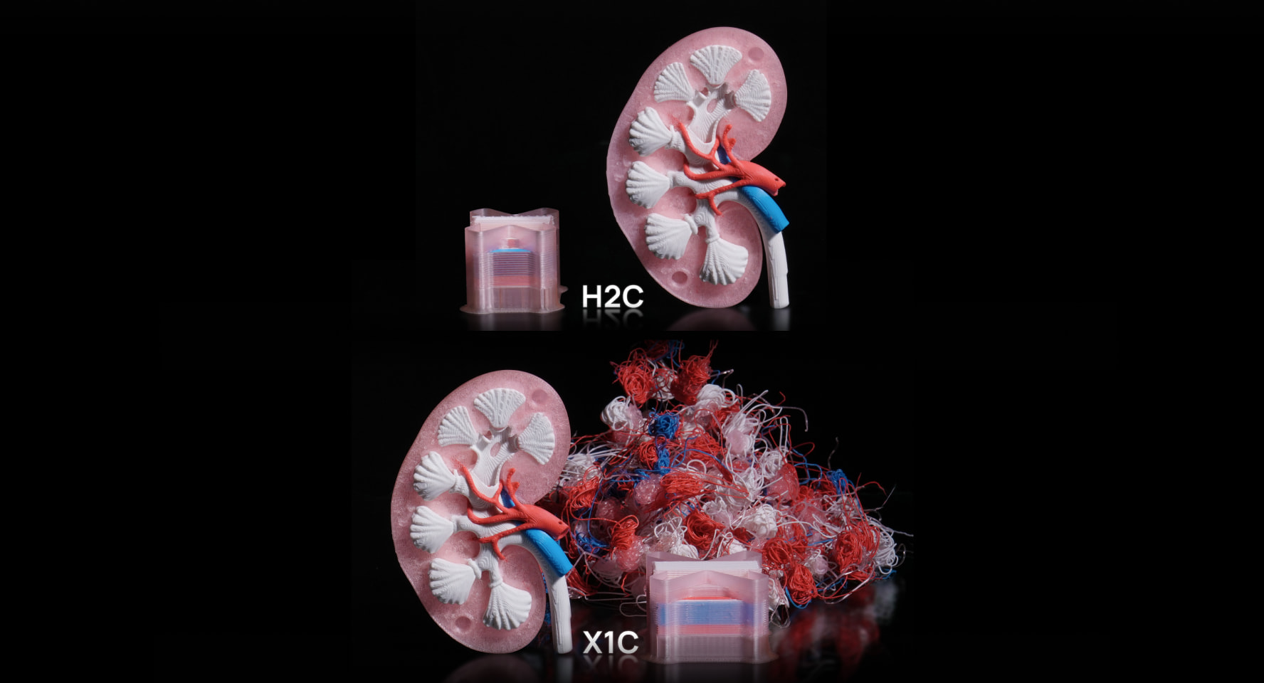 מדפסת תלת מימד H2C AMS2 Pro Combo מבית Bambu Lab