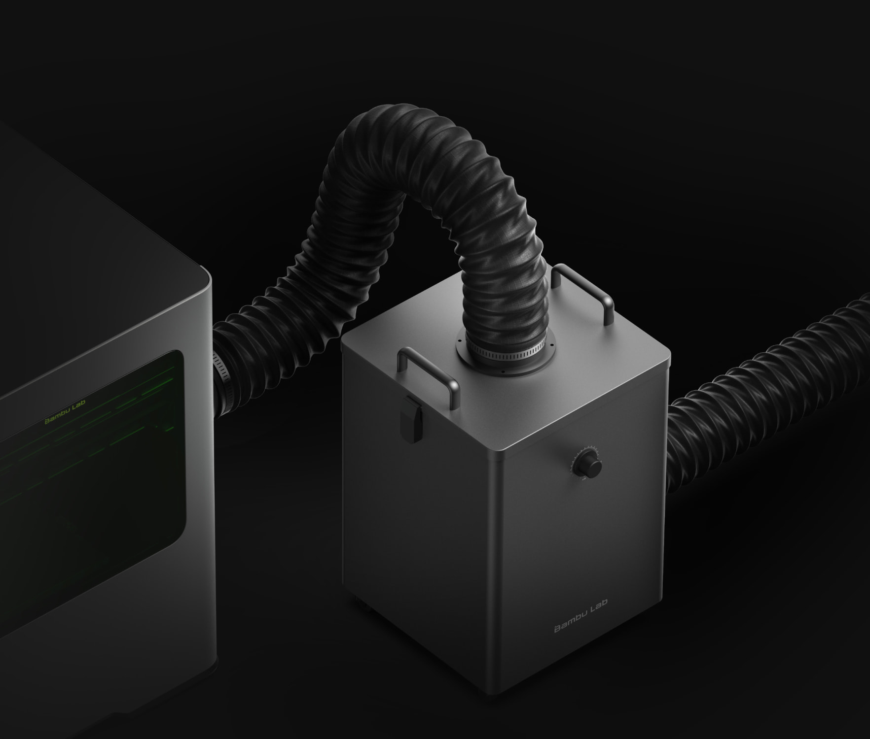 Cabine fechada com sistema de filtragem de ar