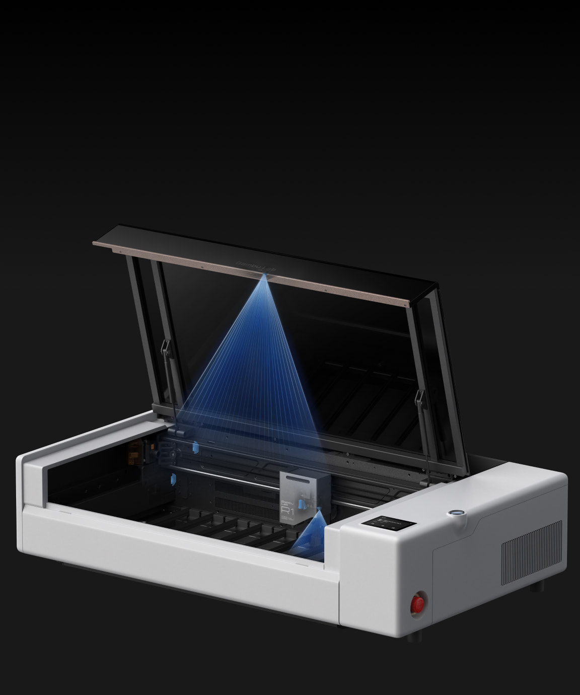 TriSense camera and laser positioning on the R1