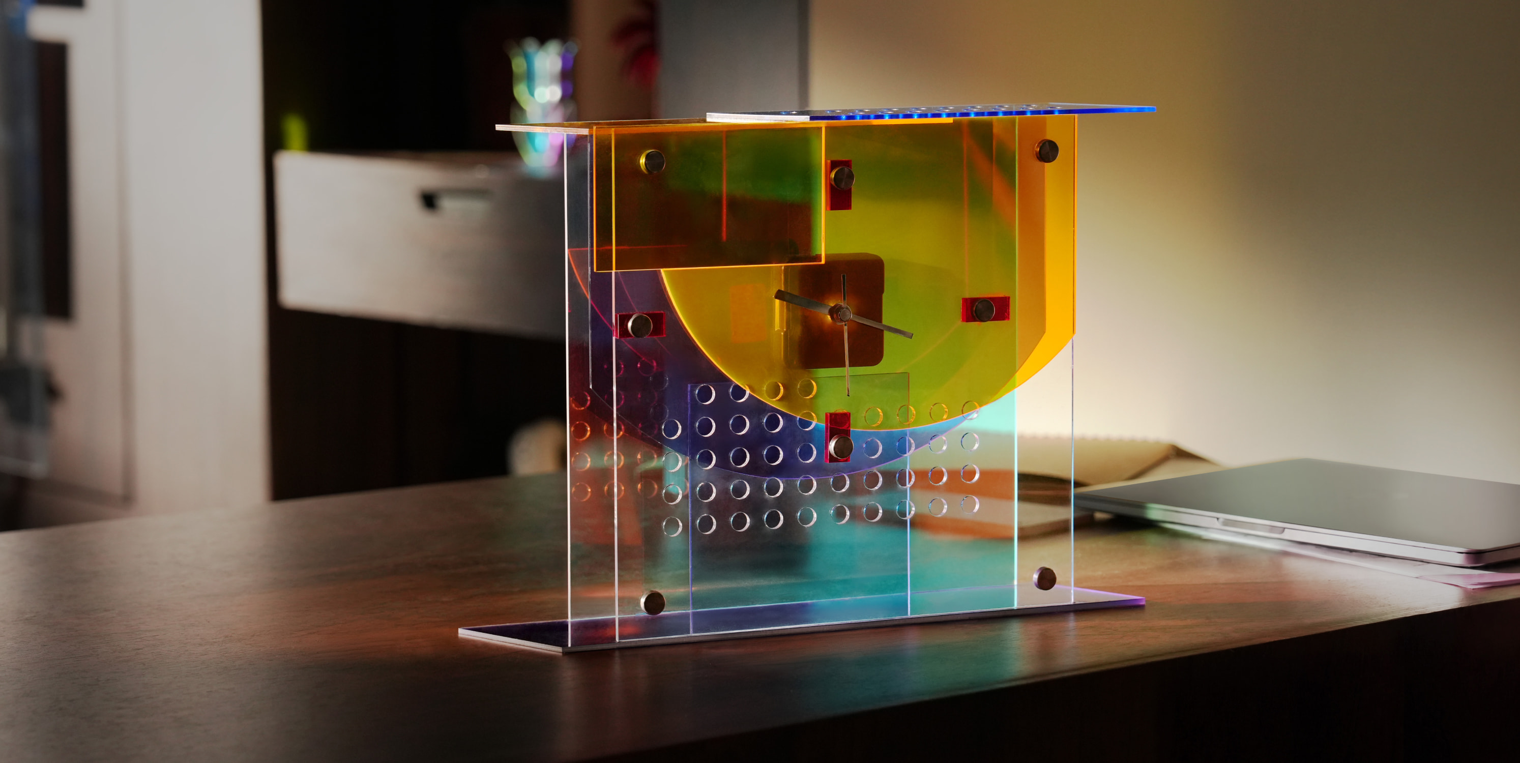 Layered Clock: relógio em camadas, projeto feito com a Bambu Lab R1