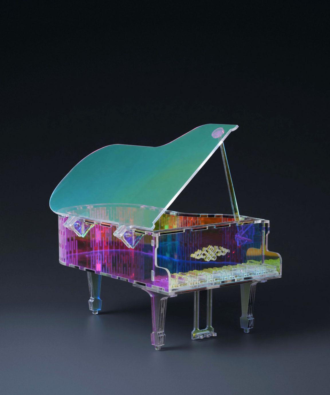 Materials supported by the R1: wood, transparent acrylic and glass