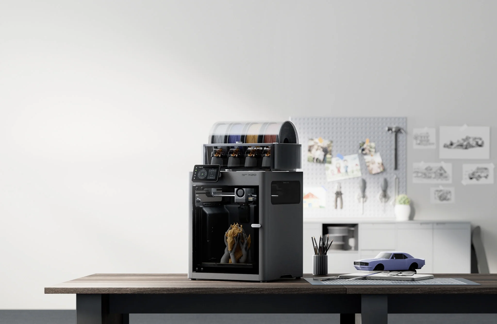 Bambu Lab X2D: Affordable Dual Extruder 3D Printer for Easy Support Removal  | Bambu Lab US